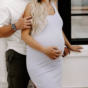 SHEIN Light Purple Ribbed Dress